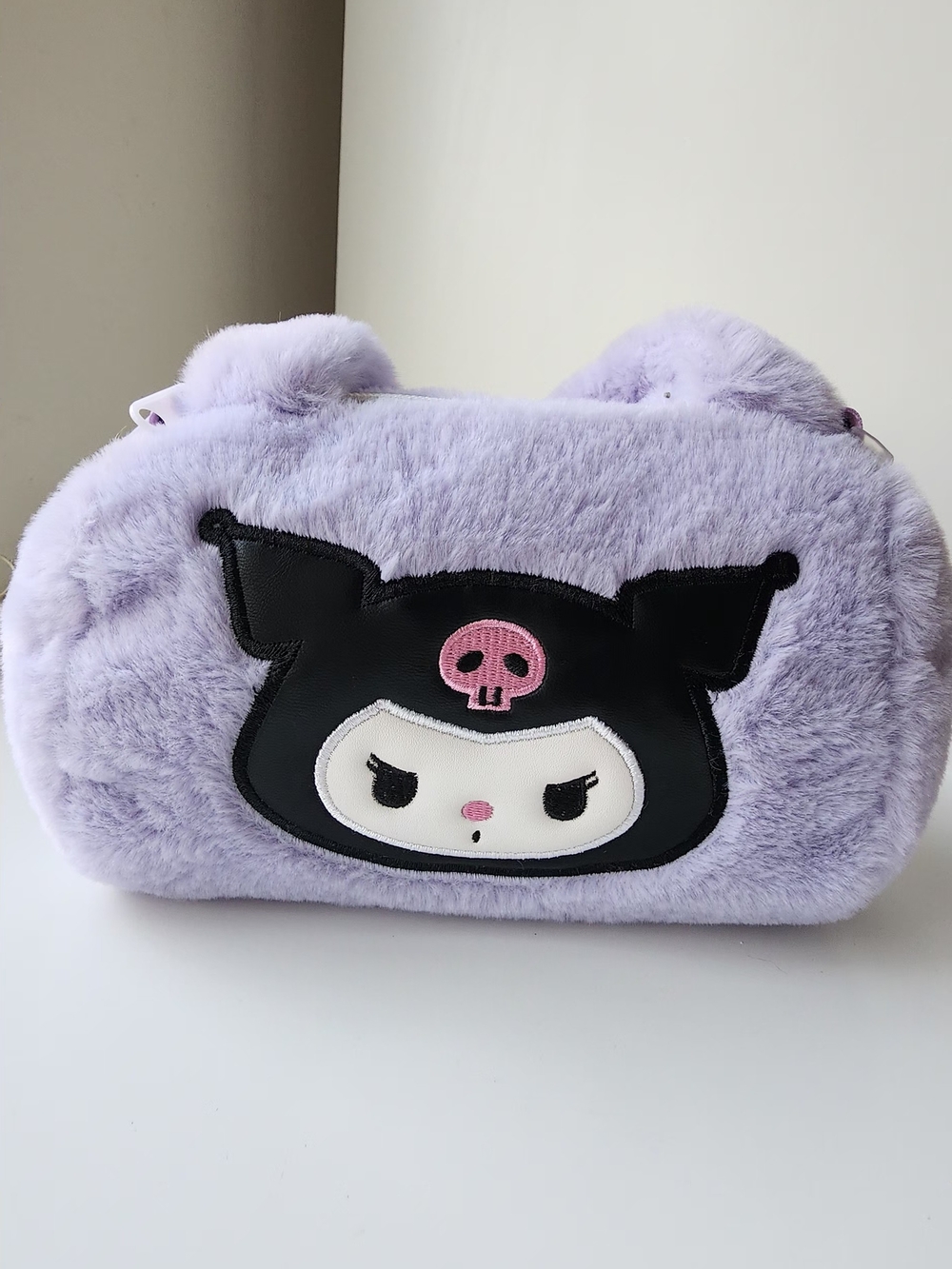 Kuromi Plush Crossbody Bag in Lavender
